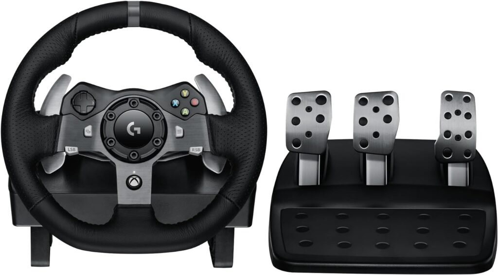 Logitech G920 Driving Force Racing Wheel and Floor Pedals, Real Force Feedback